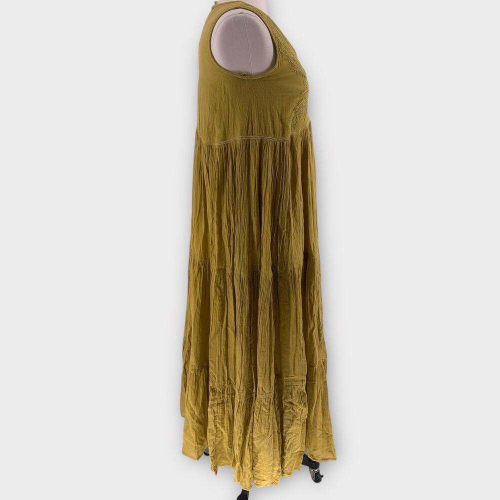 Talisman Athena Sleeveless Cotton Maxi Dress Size S Boho Hippie - Picture 3 of 10